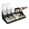 Mind Reader Black 11 Compartment Breakroom Coffee Condiment Organizer